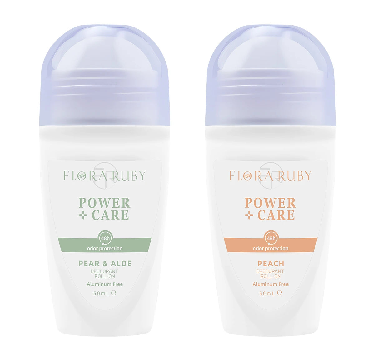 Flora Ruby Light Purple Series Deodorant Roll On All-purpose Deodorant Roll Aluminum Free Easy To Carry 50g Oasis Select Pear Aloe And P