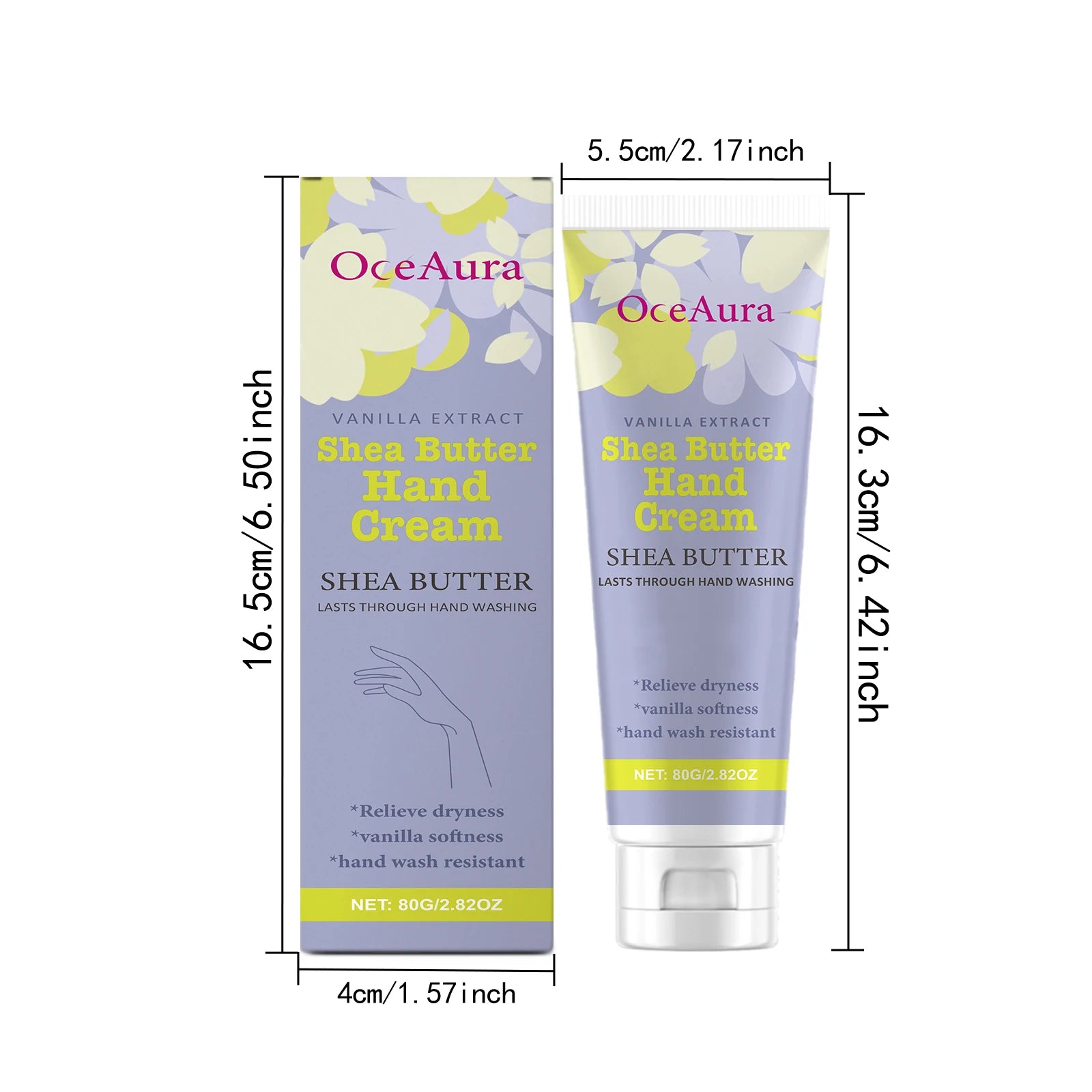 Shea Butter Hand Cream Nourishing Care Deep Hydration Anti Cracking Fast Absorbing Non-Greasy Winter Moisturizing Hand Cream Oasis Select