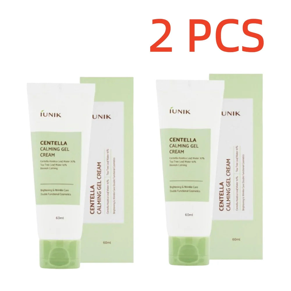 60ml iUNIK Centella Calming Gel Cream - 70% Centella Asiatica, Brightening & Wrinkle Care, Korean Soothing Skincare Oasis Select 2 PCS