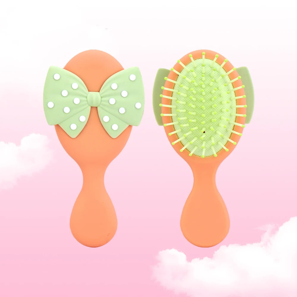 Mini Polka Dot Bow Air Cushion Hair Brush – Detangling Comb