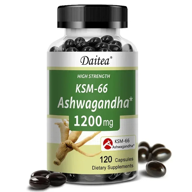 KSM-66 Ashwagandha 1200mg – Stress, Sleep & Mood Support Herbal Supplement Oasis Select 120 count-1 bottle