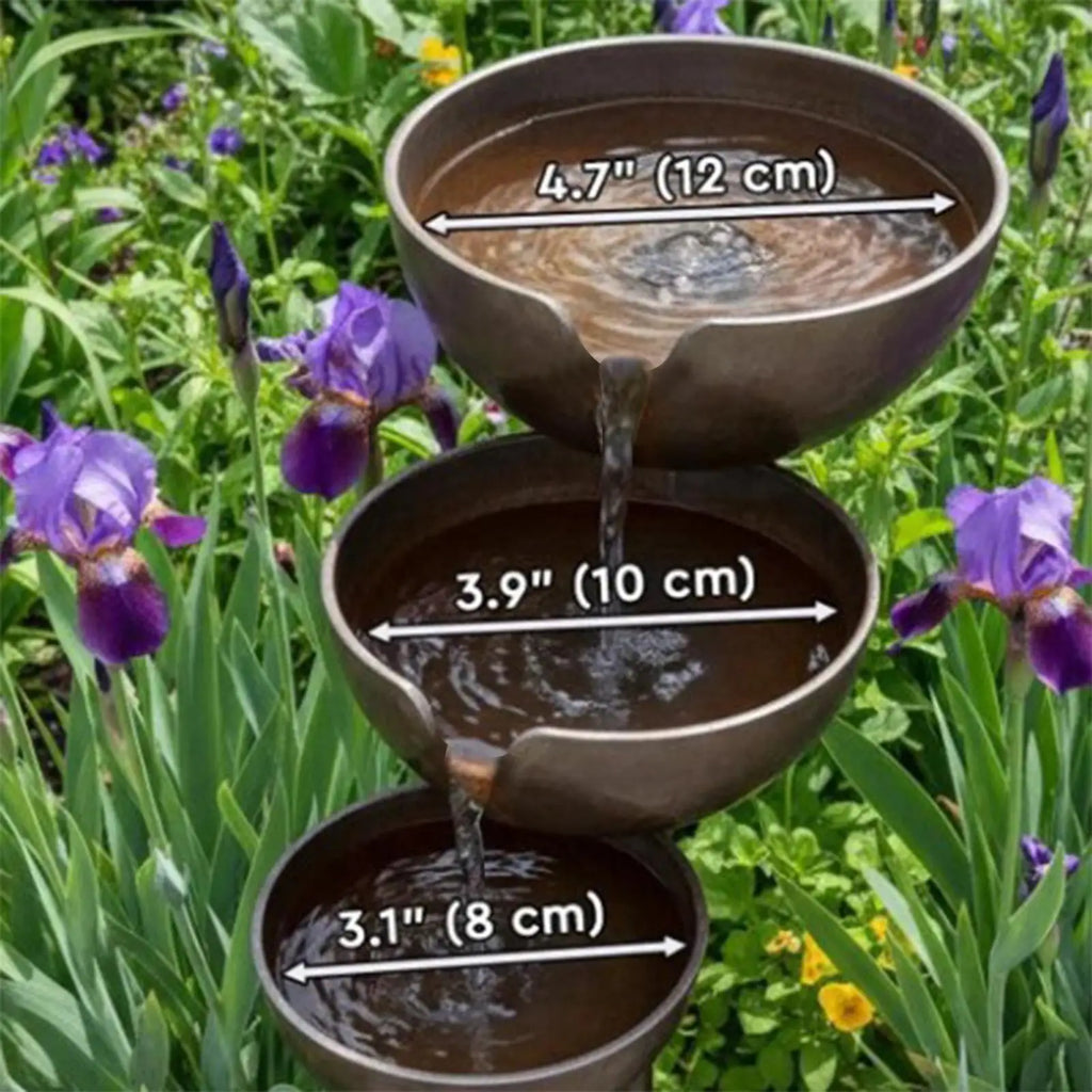 Garden Birdbath Sturdy Iron Outdoor Bird Bath for Outside Vintage Standing Birdbath Bowl for Outdoor Garden Patio Yard Stakes Oasis Select