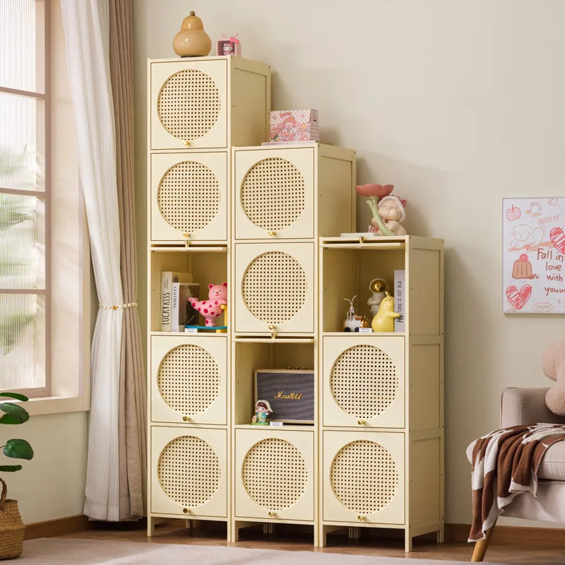 Bookshelf Shelf Floor-to-ceiling bookcase Locker integrated with wall storage Household wood with door Dust-proof display Oasis Select