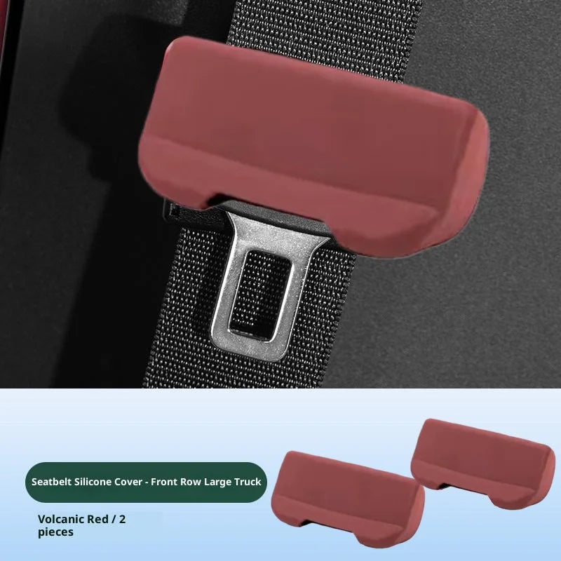 1/2Pcs Car Seatbelt Buckle Covers, Silicone Anti-scratch Guard, Auto Interior Accessories Oasis Select Red 2Pcs