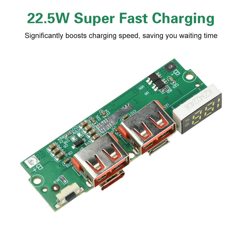 PD/QC/VOOC 2.5W Fast Charging Motherboard Power Bank DIY 3.7V Ternary Lithium Battery Motherboard Power Supply Circuit Board Oasis Select