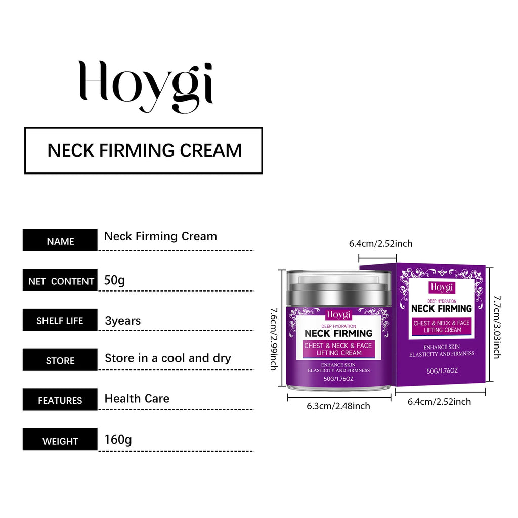 Neck Firming Cream Chest & Face Lifting Supports Firm Skin Smooths Fine Lines Moisturizing Elasticity Support Smooth Cream 50g Oasis Select