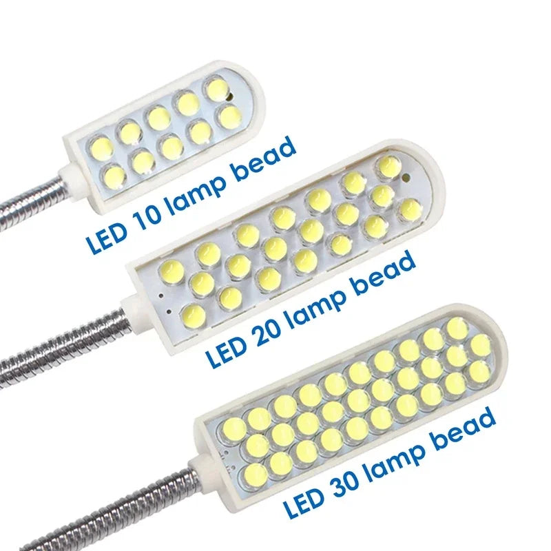 LED Sewing Machine Lamp 360 Flexible Adjustable Gooseneck Work Lamps Industrial Lights with Magnetic Base for Workbench New 2024 Oasis Select