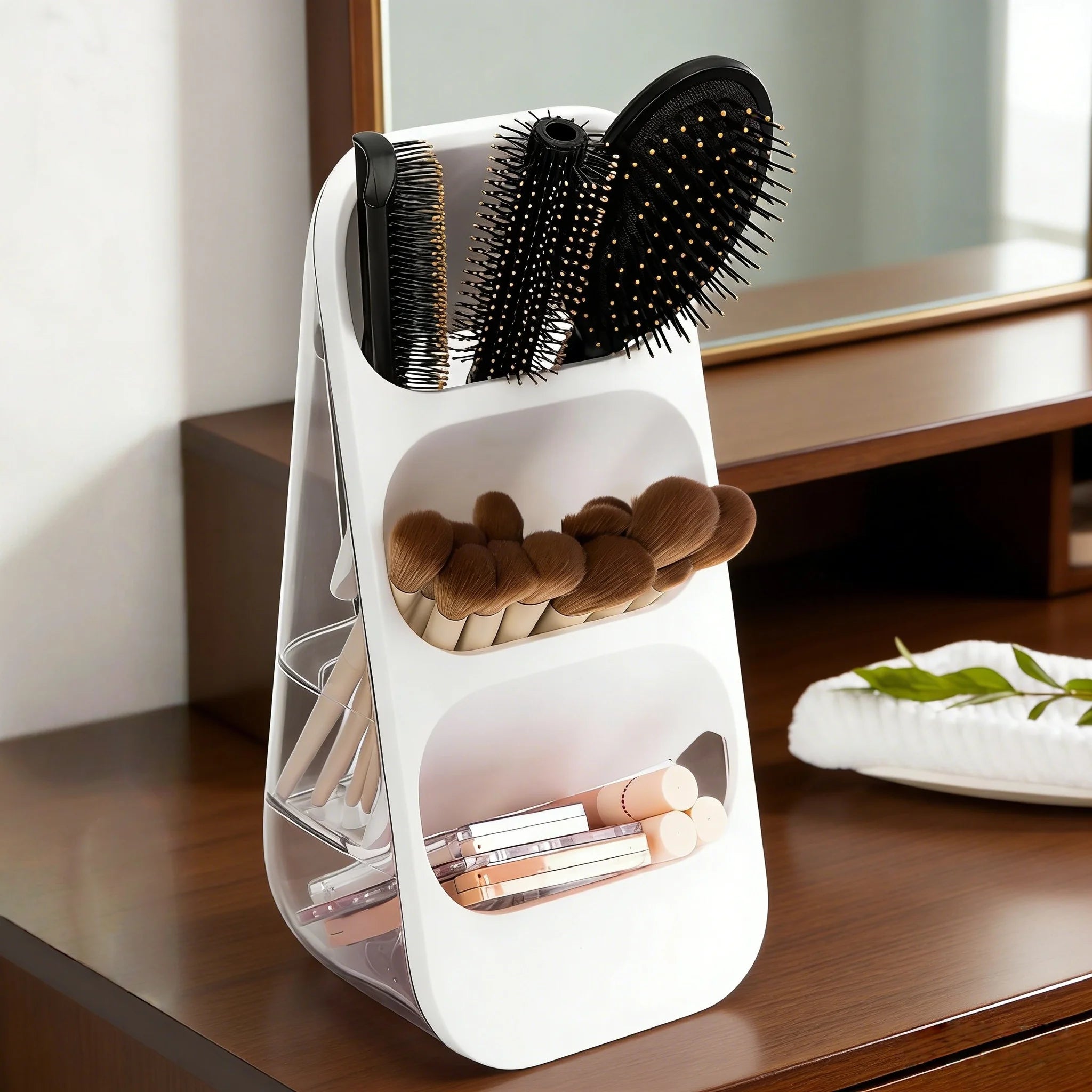 Cosmetics Storage Box - Large Capacity Countertop Storage Rack, Suitable for Dressing Table, Office Desk, Makeup Tool Storage Oasis Select