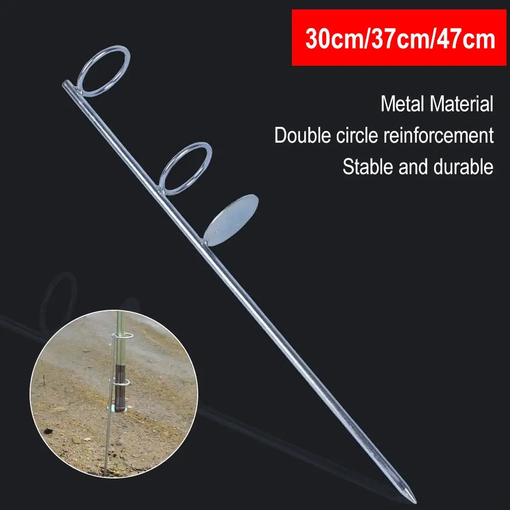 Sea Rod Holder Casting Rod Ground Plug 30/37/47cm Holder Simple Outdoor Fishing Rod Holder Double Circle Ground Plug Holder Oasis Select