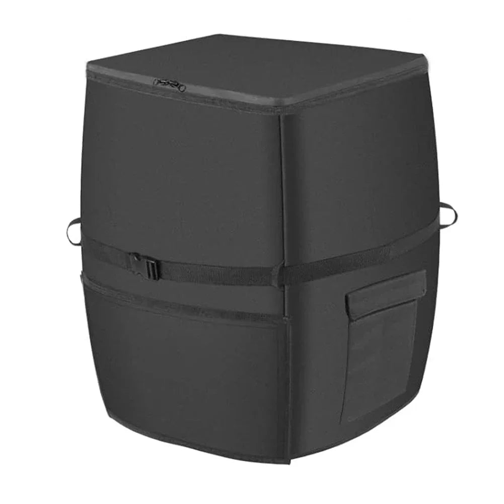 Bathtub Spa Heater Pump Cover Black Square Waterproof 210D Oxford Fabric with Aluminum Foil for All Season Use Oasis Select
