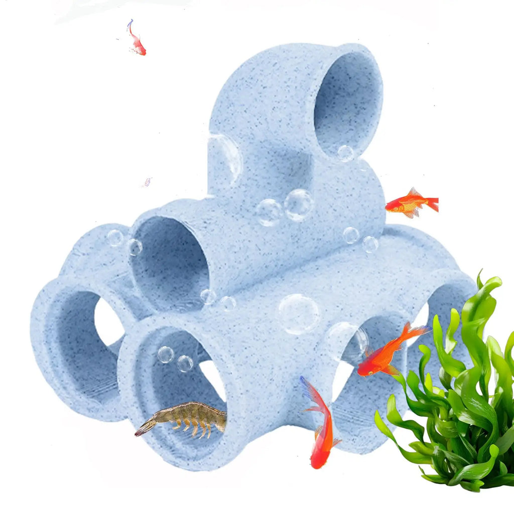 Fish Shrimps Shelter Plastic Curve Design Fish Tank Ornament Pipe-Shaped Labyrinth Tunnel Aquarium Hideouts Decoration Oasis Select