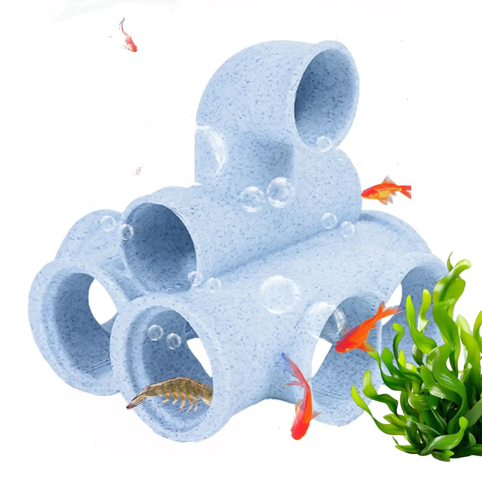 Fish Shrimps Shelter Plastic Curve Design Fish Tank Ornament Pipe-Shaped Labyrinth Tunnel Aquarium Hideouts Decoration Oasis Select