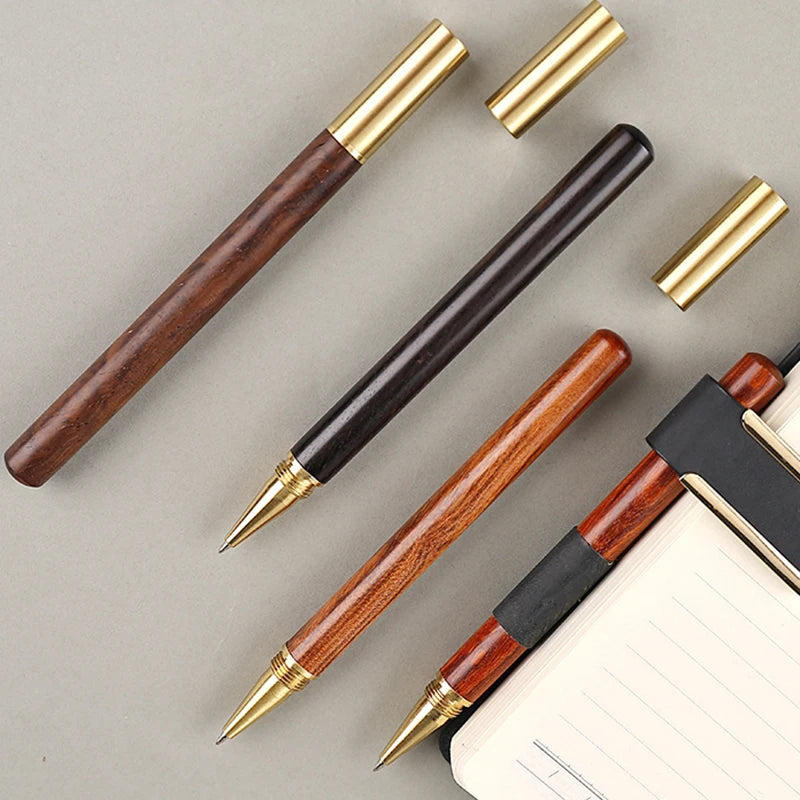 Vintage Ballpoint Pen Brass Ball Roller Pen Metal Cap Ball Pen School Students Office Stationery Supplies Writing Tools Oasis Select