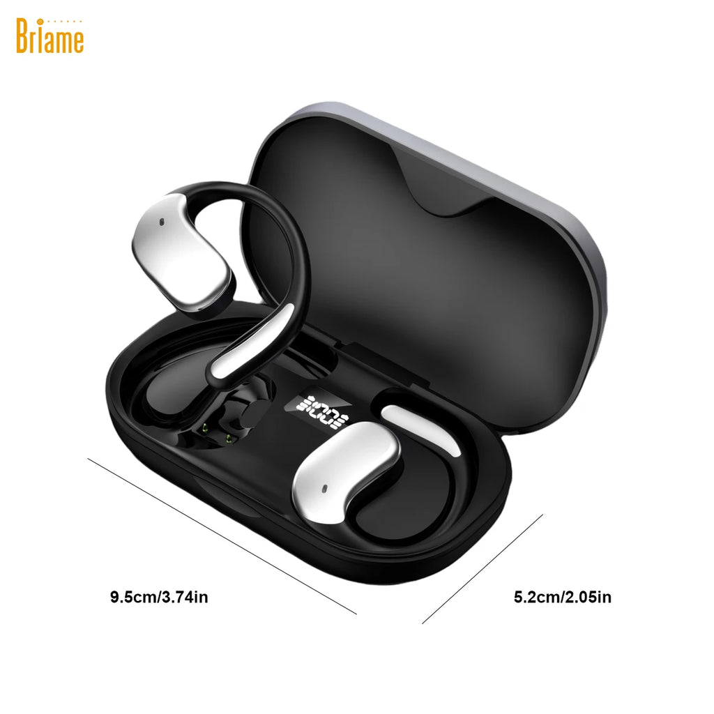 Briame OWS Bluetooth Earphones Wireless Sports In-Ear Headset with Microphone for Running Earhook Sport Headphones Game Headset Oasis Select