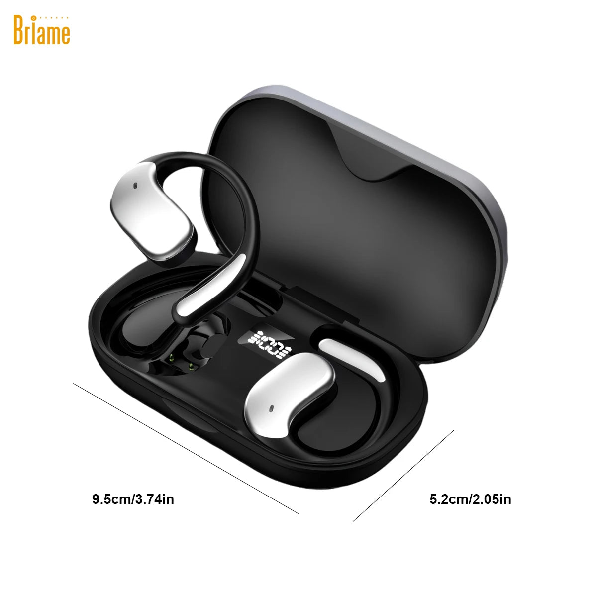 Briame OWS Bluetooth Earphones Wireless Sports In-Ear Headset with Microphone for Running Earhook Sport Headphones Game Headset Oasis Select