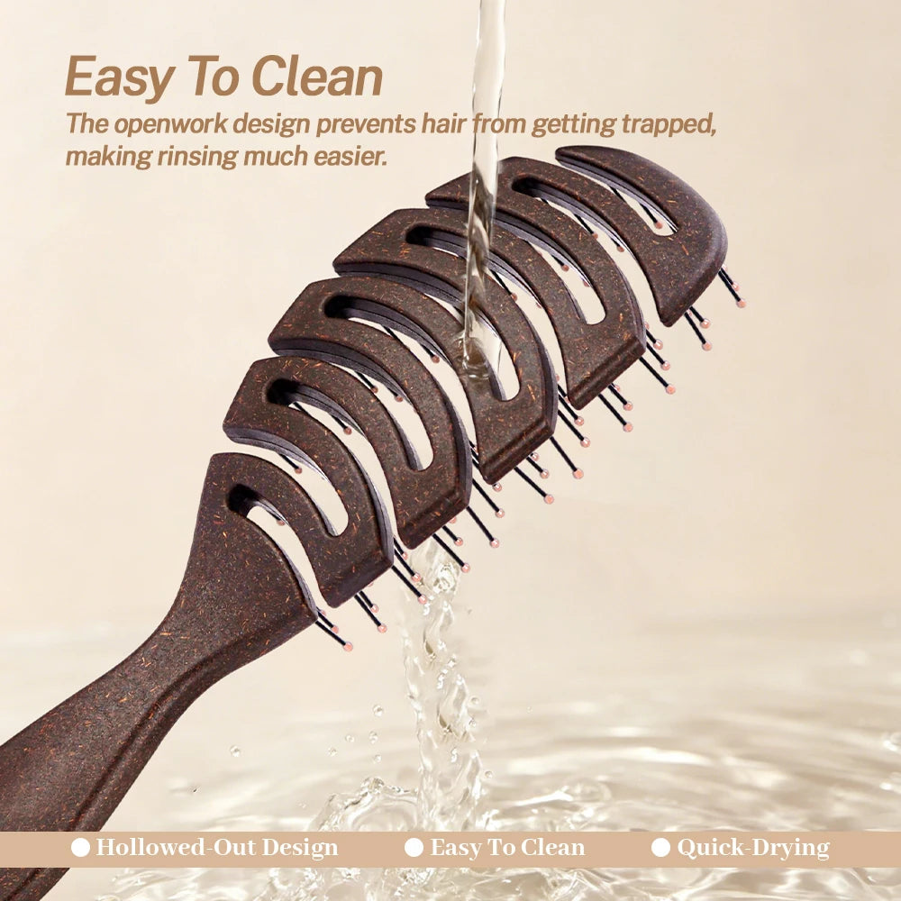 Hollow Anti-Static Hair Brush – Detangling Scalp Massage Comb Detangling Hair Brush Oasis Select