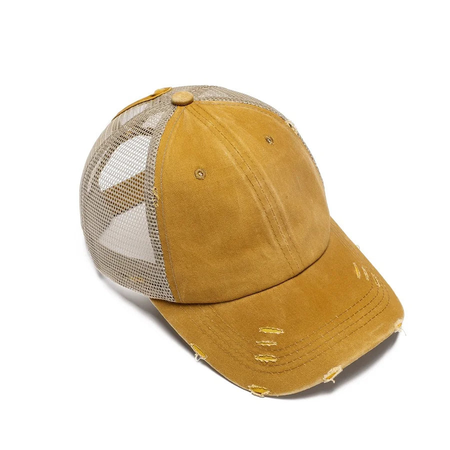 Quick drying hat, worn-out hole hat, back opening hat, ponytail hat, adult baseball cap, breathable and sun resistant Oasis Select 1 Adjustable