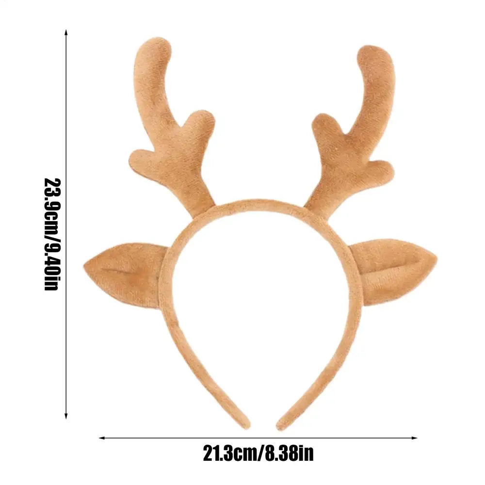 Antlers Headband Christmas Cosplay Headwear Decorative Festive Hairband for Kids Teens Adults Collectors Costume Parties Themed Oasis Select A