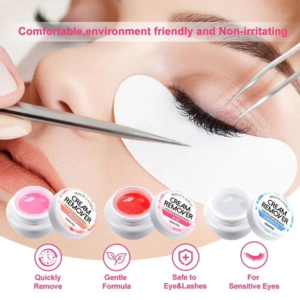 Fast Cleaning Lash Glue Cream Remover Non Irritating Grafting Eyelash Extension Adhesive Gel Remover for Makeup Tools Oasis Select