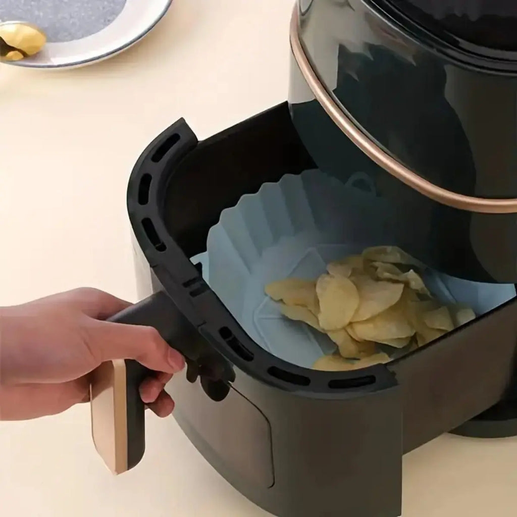 1pc Reusable Silicone Air Fryer Liner—Foldable, Non-stick Baking Mat—Heat Resistant, Kitchen Cooking Accessory Oasis Select