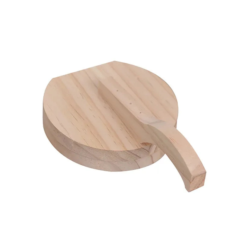 1pc,Solid Wood Dough Press Tool Quick Presser Home Dumpling Wrapper Skin Making Mold Kitchen Pastry Baking Tools Skin Press Mold Oasis Select round-log color