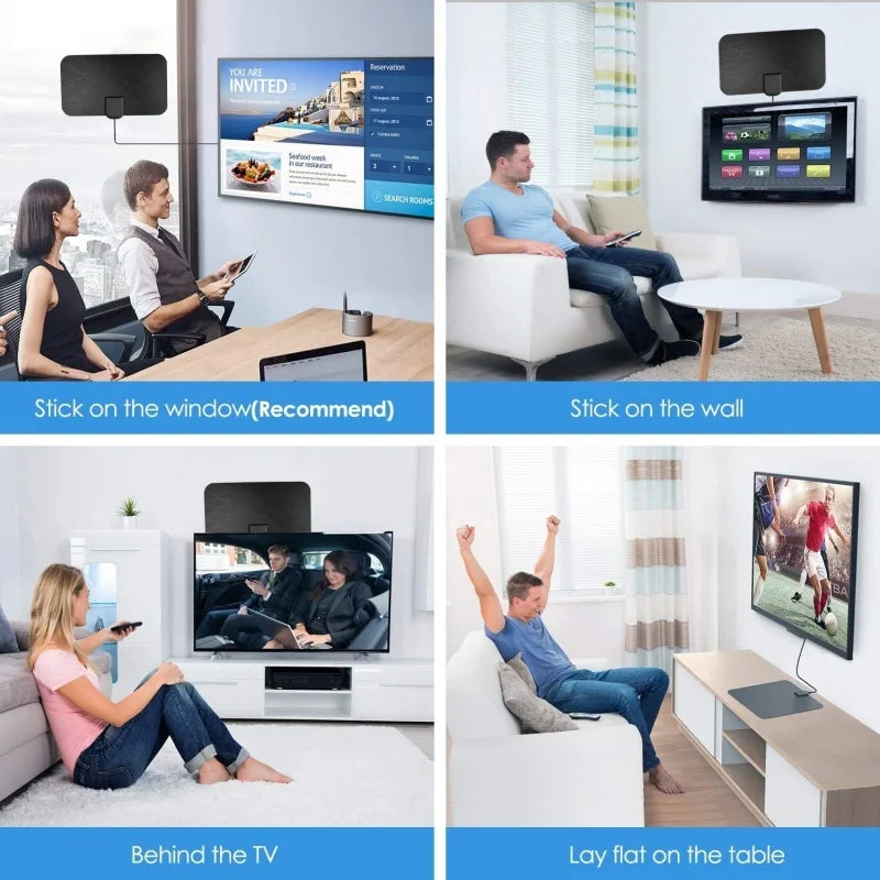 Indoor HDTV Antenna Mini Mesh Design 4K 1080P DVB T2 Digital TV Antenna Enhanced Signal Reception Oasis Select