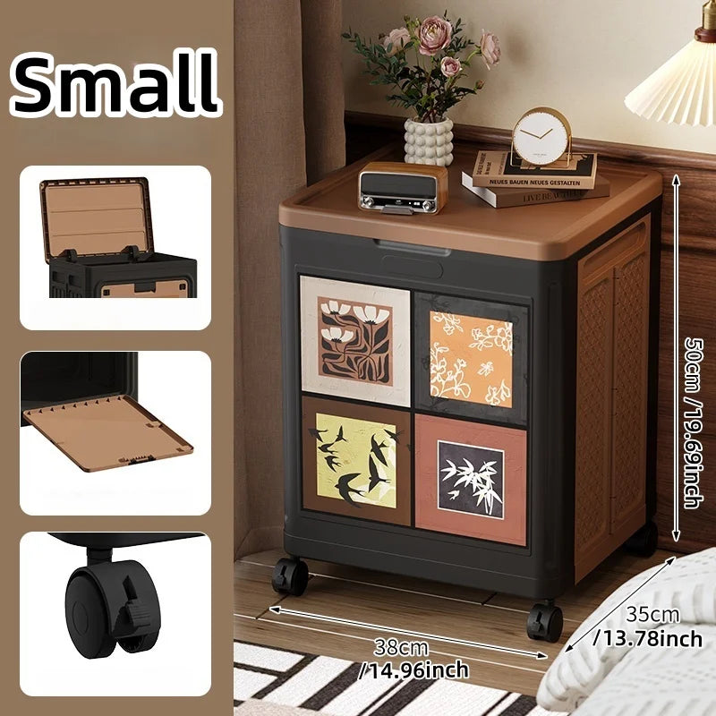 Chinese-style clothing storage cabinet, folding clothing and quilt storage box, large-capacity flip-top storage cabinet Oasis Select Small