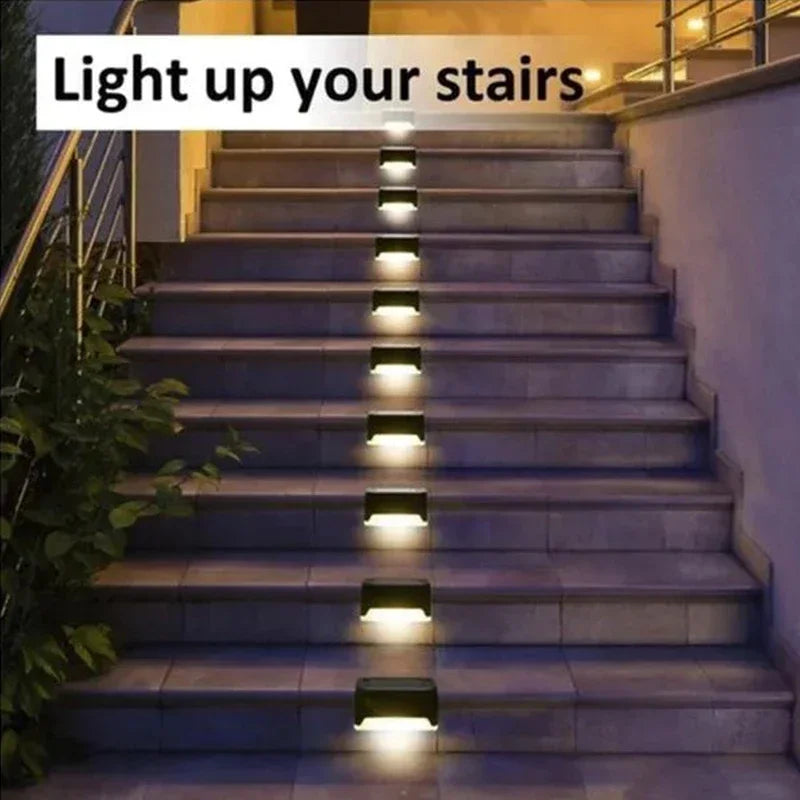 Solar Deck Lights Outdoor Step Lights Waterproof Led Solar Lamp for Railing Stairs Step Fence Yard Patio and Pathway Oasis Select