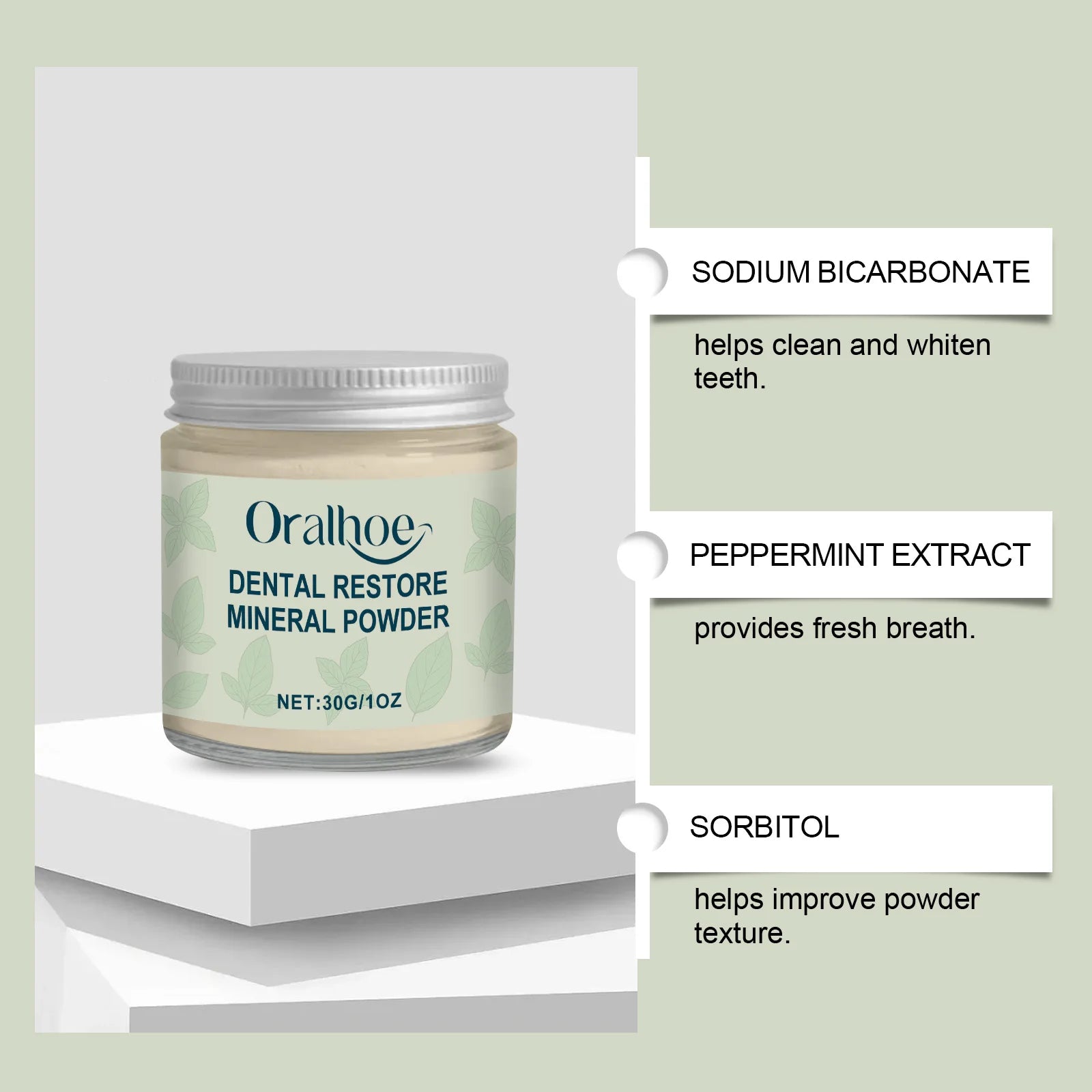 Tooth Shine Care Powder – Cleans Teeth, Protects Enamel Tooth Cleansing Powder Oasis Select