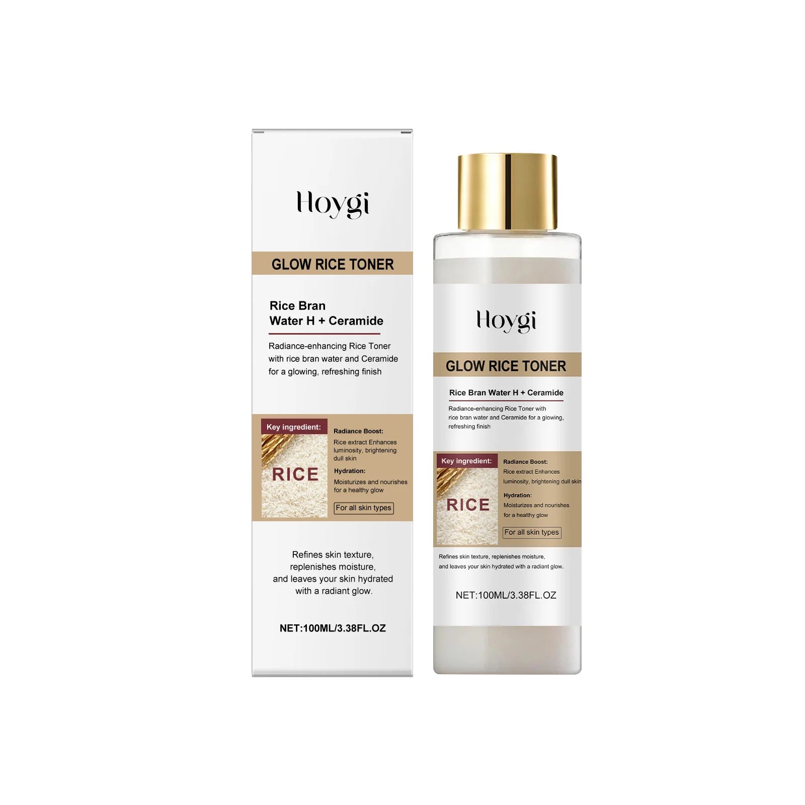 Hoygi Rice Essence Brightening Face Serum – Niacinamide 30ml Brightening Face Serum Oasis Select Toner 100ml