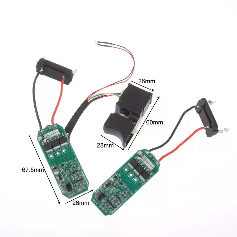 16.8V Lithium Drill Control Board + Switch Assembly 18V Brushless Drill Circuit Board Switch 07115 Oasis Select