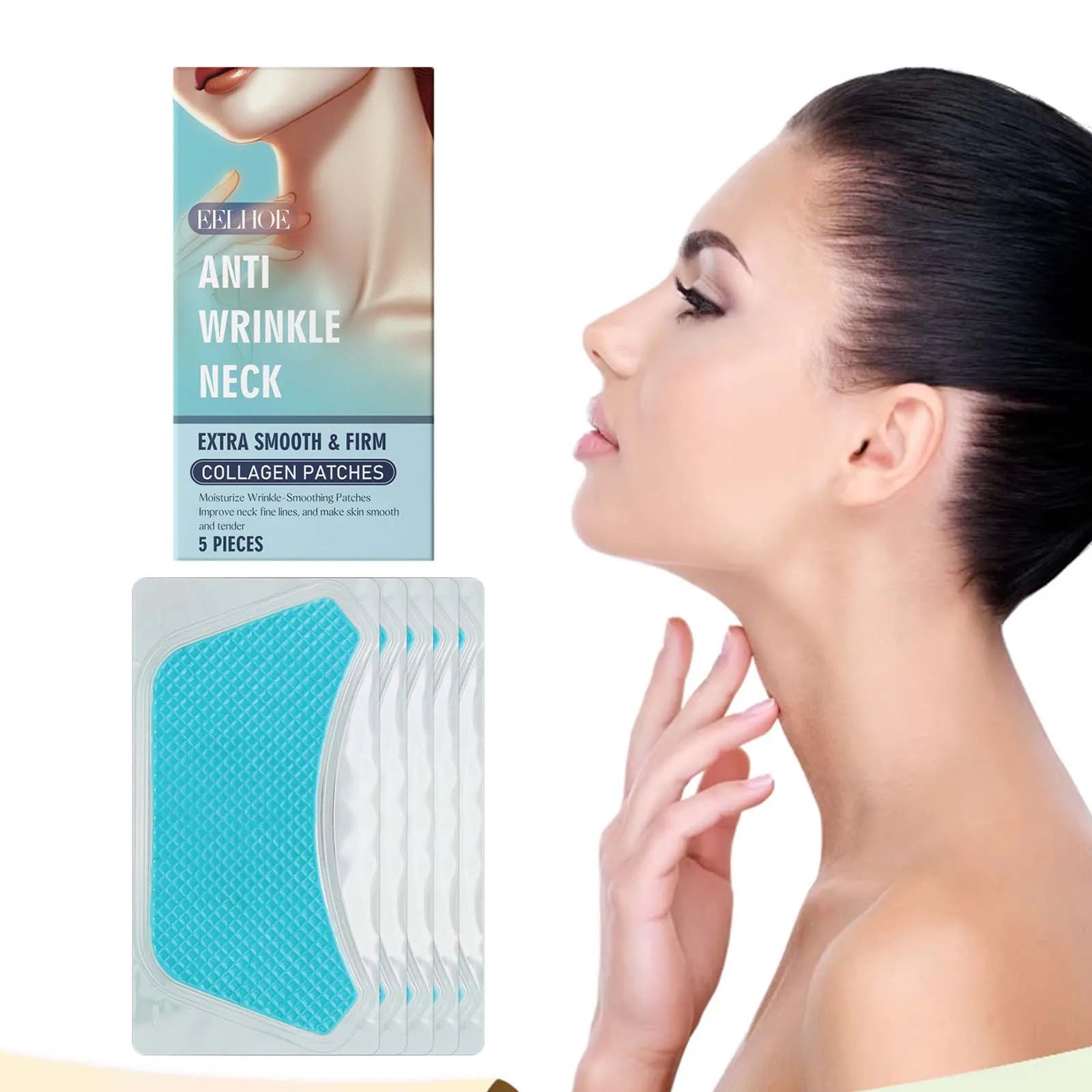 5/10Pcs Collagen Neck Patch Neck Lines Remover Masks Lifting Firming Neck Skin Elastic Moisturizing Skin Care Neck Patch Oasis Select 5Pcs