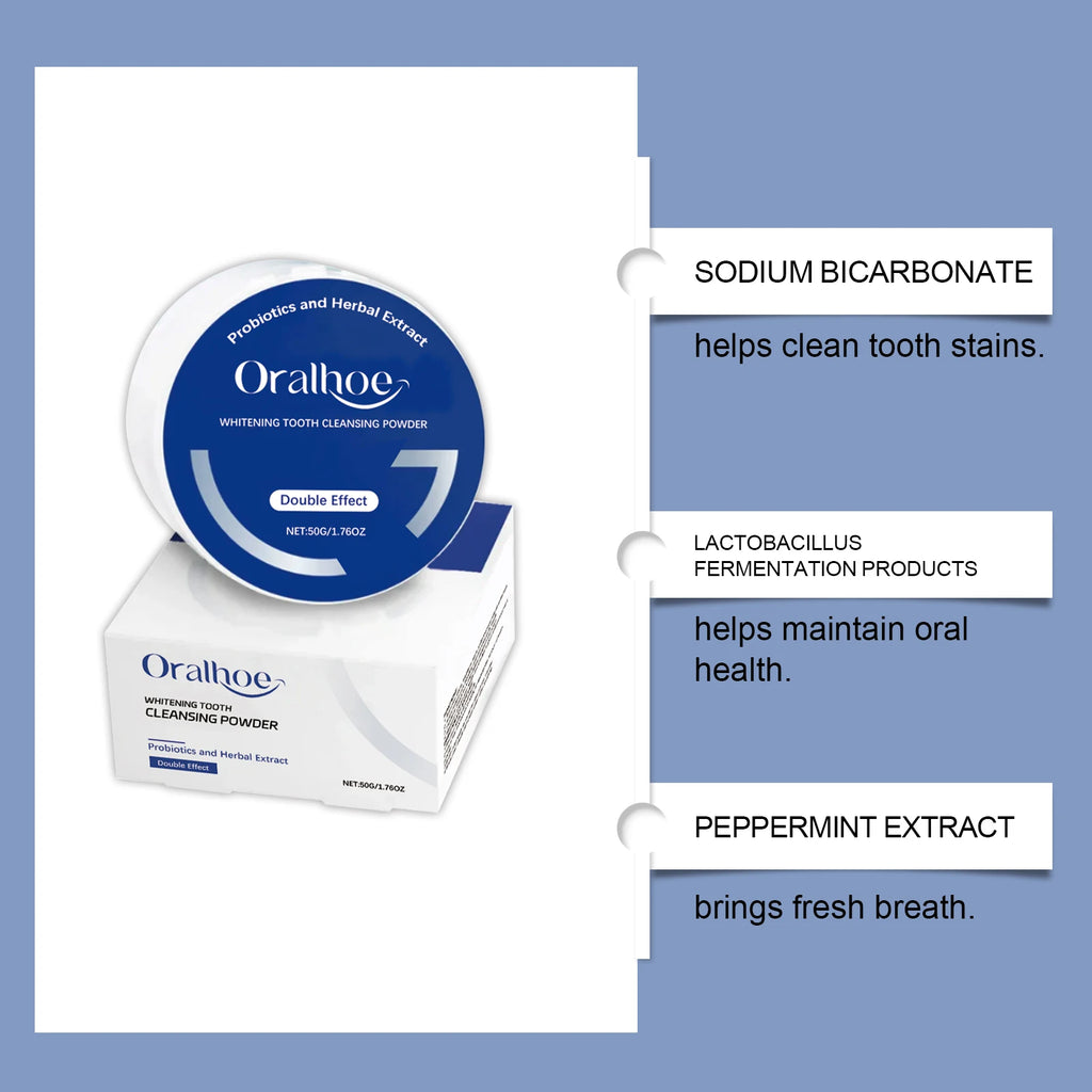 Probiotic Tooth Whitening Powder Remove Stain Calculus Enamel Repair Fresh Breath Oral Hygiene Cleaning Tooth Bleaching Powder Oasis Select