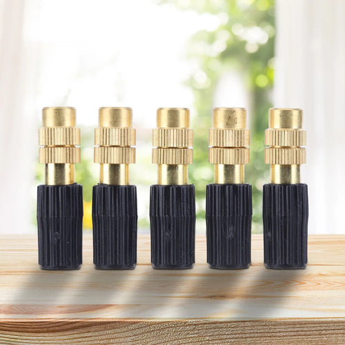 15pcs Fogging Cooling Nozzles Copper Misting Nozzle Automatic Spraying Atomizing Sprayer Connecting 4/7 Hairpipe Irrigation Tool Oasis Select