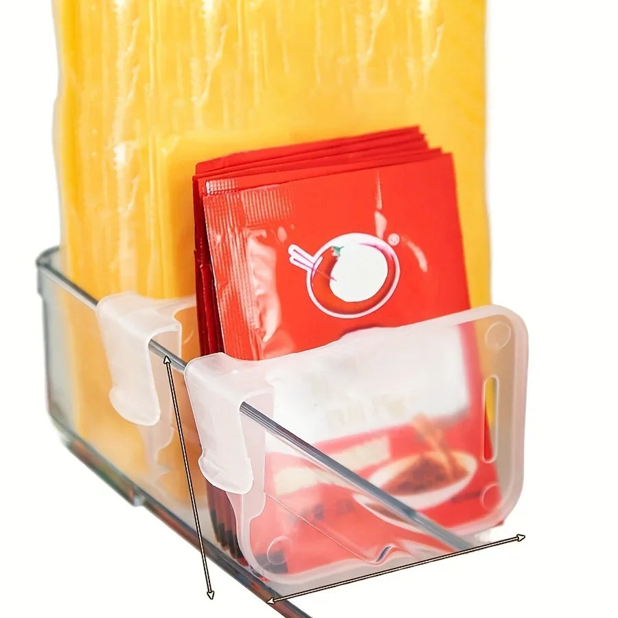 5 10 15 20PCS Sturdy Clear Refrigerator Organizer Dividers Adjustable Fridge Storage Kitchen Cabinets Space Saving Compartments Oasis Select