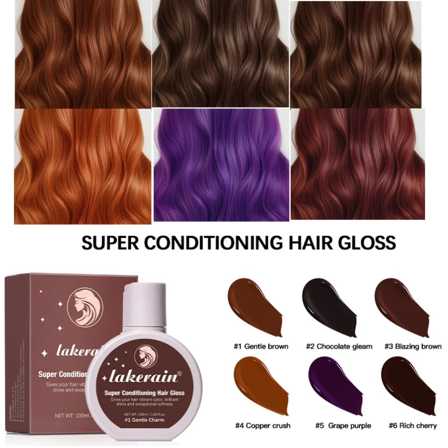 100ml Super Gloss Color Conditioning Gloss Rinse Out Semi-Permanent Hair Gloss that Enhances Color and Boosts Shine & Hydration Oasis Select