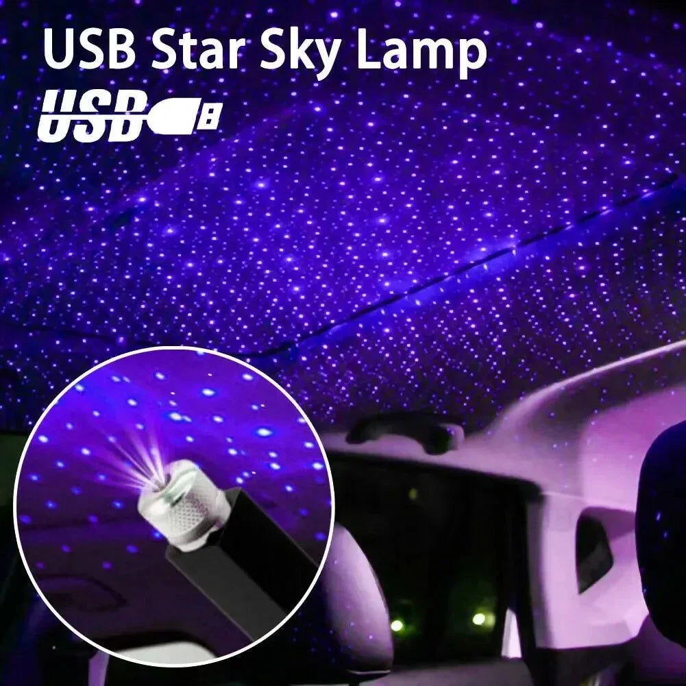 USB LED Galaxy Star Projector Night Light – Car & Room Decor Star Projector Lamp Oasis Select