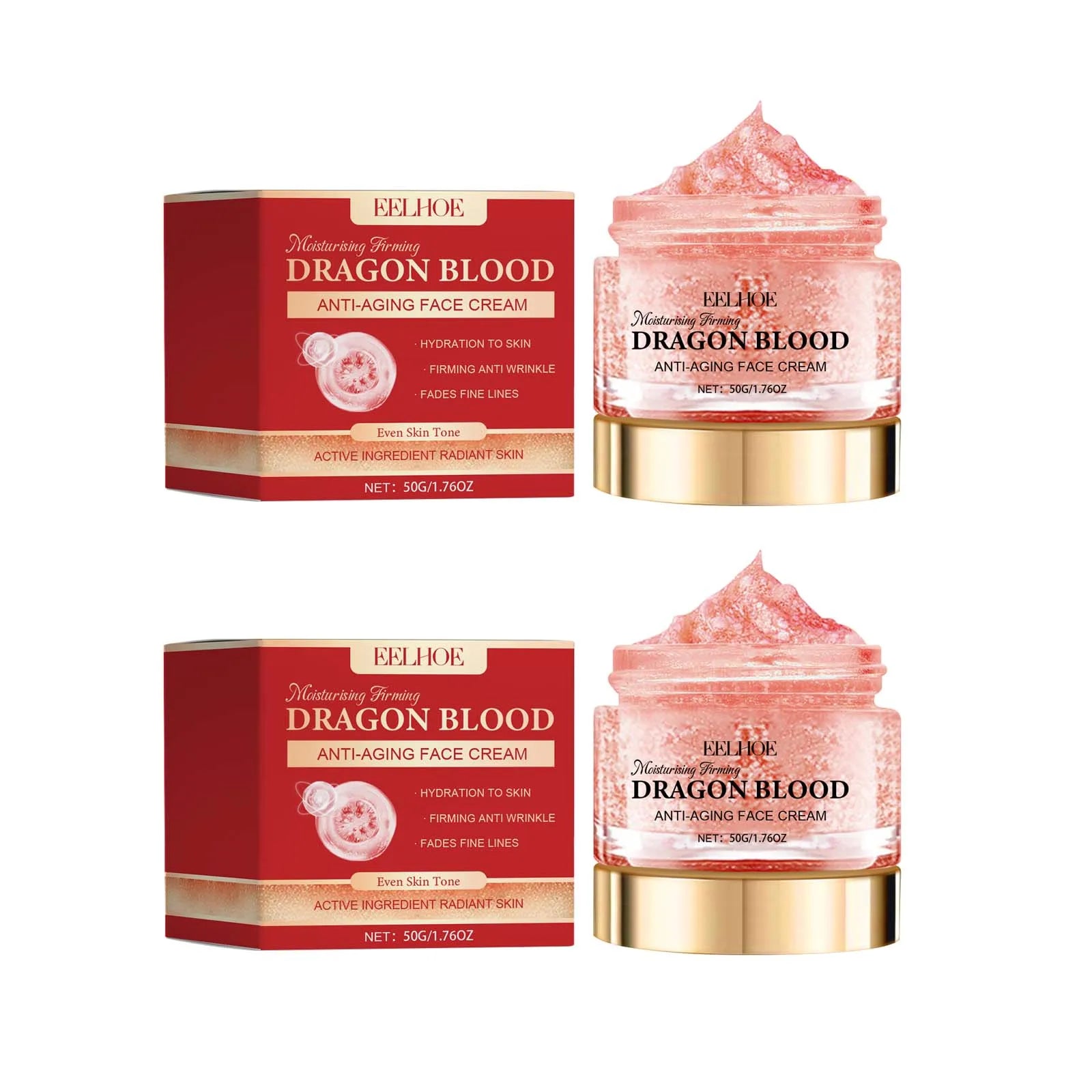 EELHOE Dragon's Blood Face Cream – Firming & Moisturizing Face Moisturizing Cream Oasis Select 2 x 50g Boxed