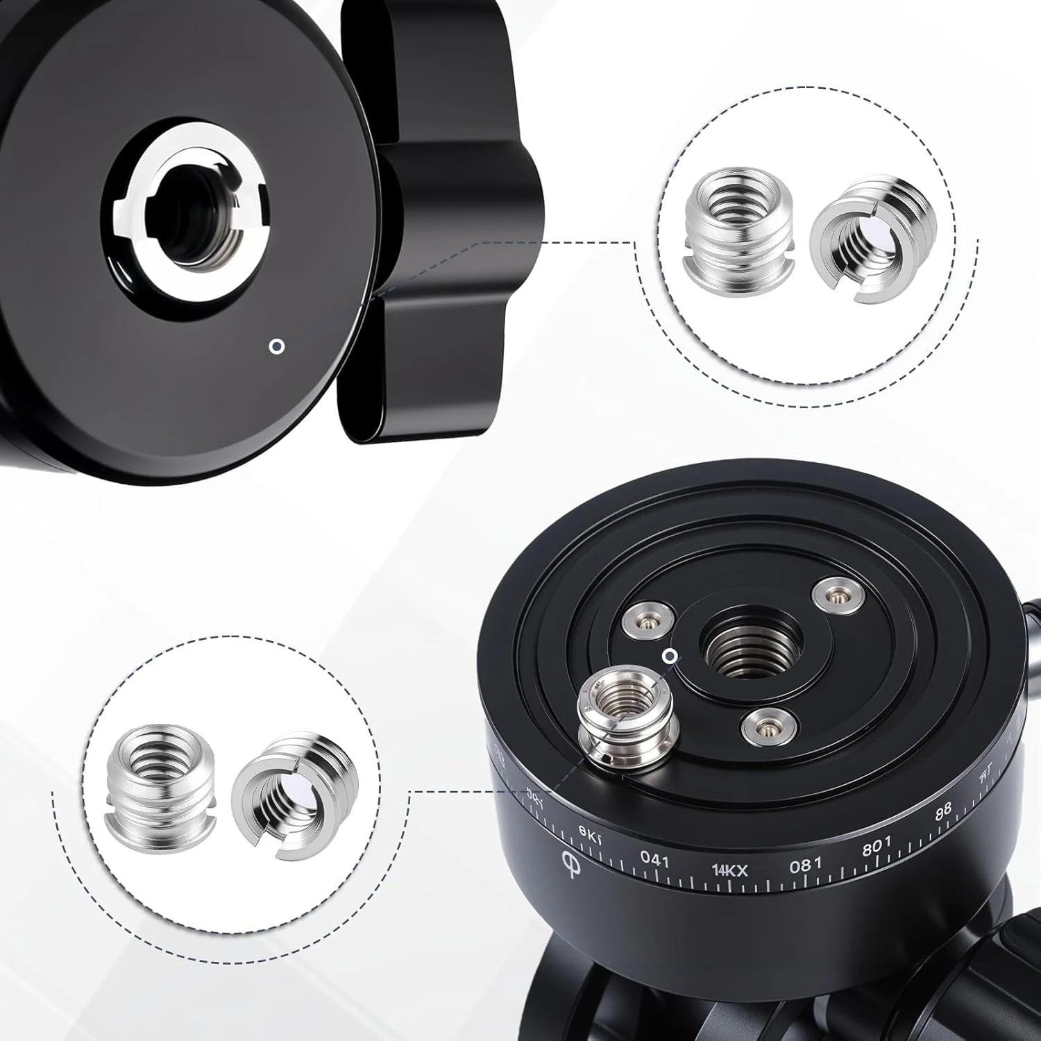 5-Pack 1/4 to 3/8" Camera Tripod Adapter Screws | VeFly