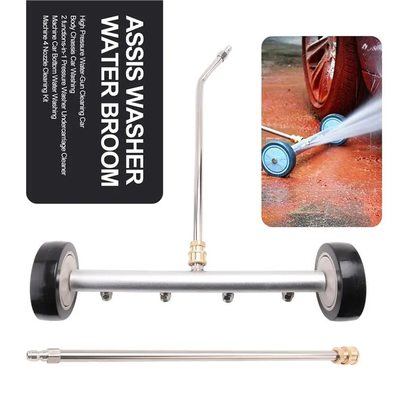 LIKE WISH High Pressure Washer Car Wash Chassis Washer Water Broom With 45 Degree Angle Bar Under Carriage Cleaner Water Broom Oasis Select