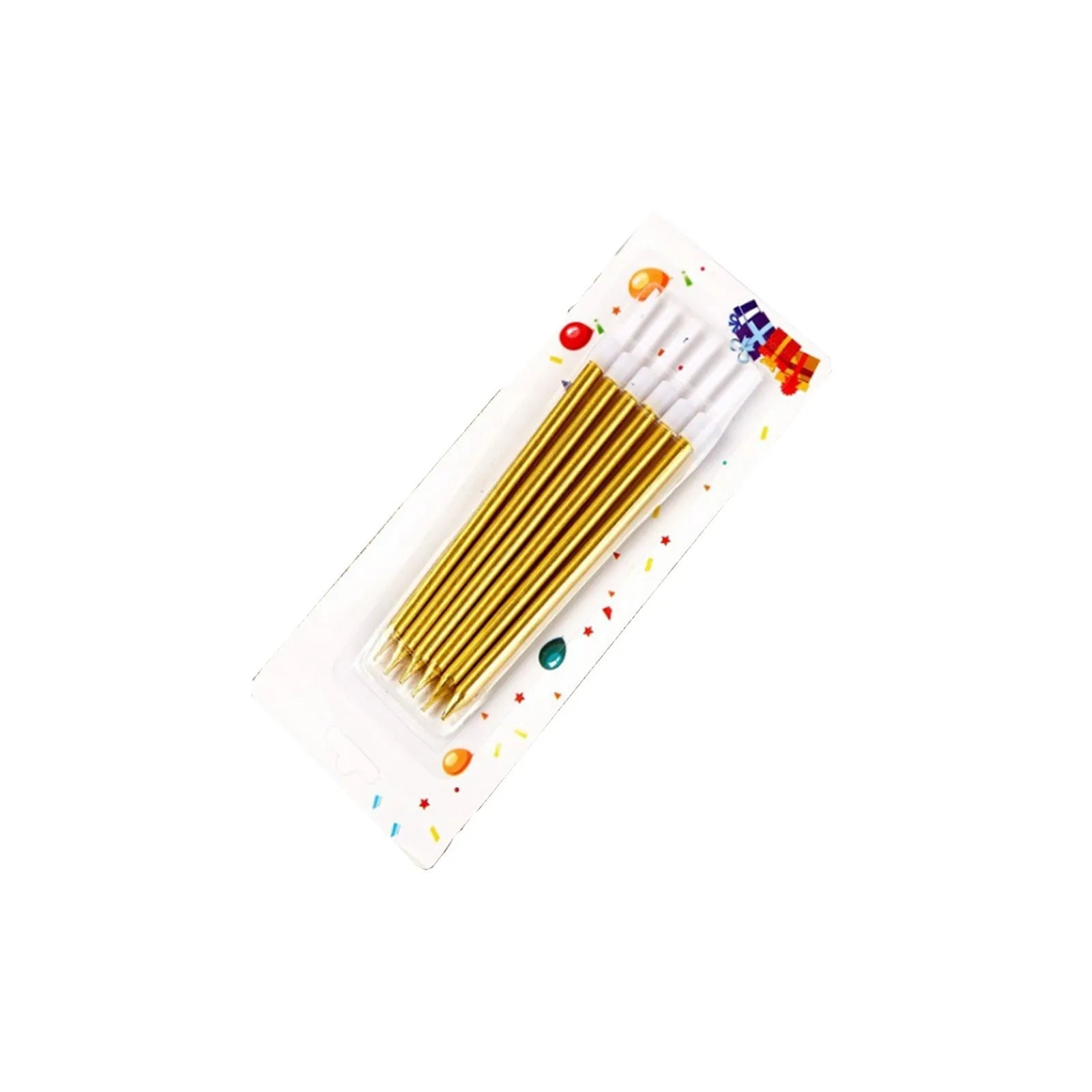6pcs Metal Gold Silver Birthday Candles DIY Colorful Cake DecorasWedding Baby Shower Supplies Color Cake Topper Oasis Select Gold