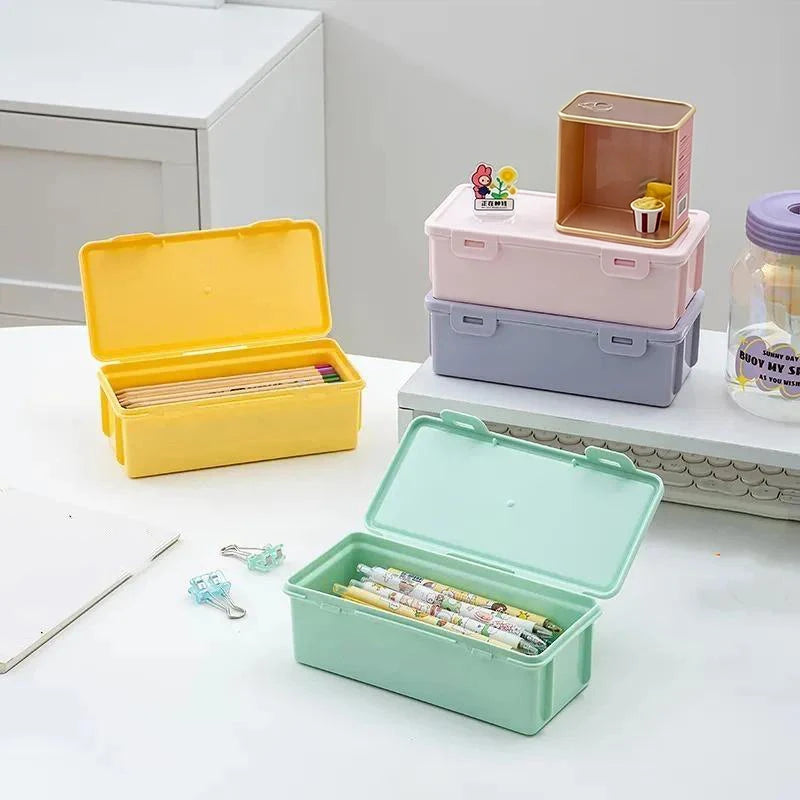 Macaron Color Plastic Pencil Case With Large Capacity And Snap Lid Perfect For Students School Stationery Storage Oasis Select