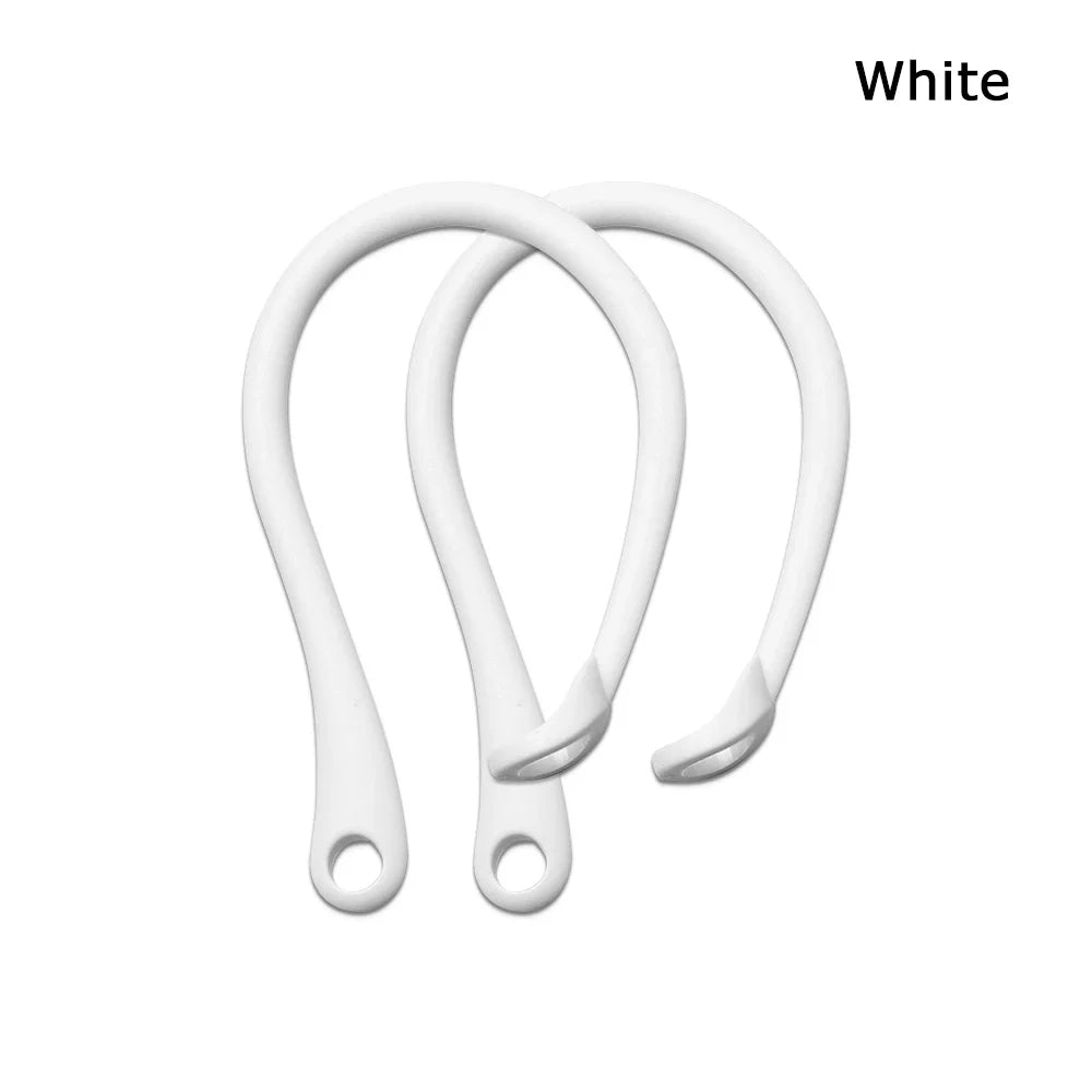 1 Pair Silicone Anti-lost Ear Hook for Apple AirPods 1 2 3 Pro Sports Anti-drop Ear Hook Wireless Earphone Ear Hook White Black Oasis Select White