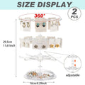 1pc 2/3 Floor Rotatable Jewelry Storage Rack Necklace Display Rack Rotating Keychain Bracelet Storage Rack Perfect Holiday Gift Oasis Select transparent-3layers
