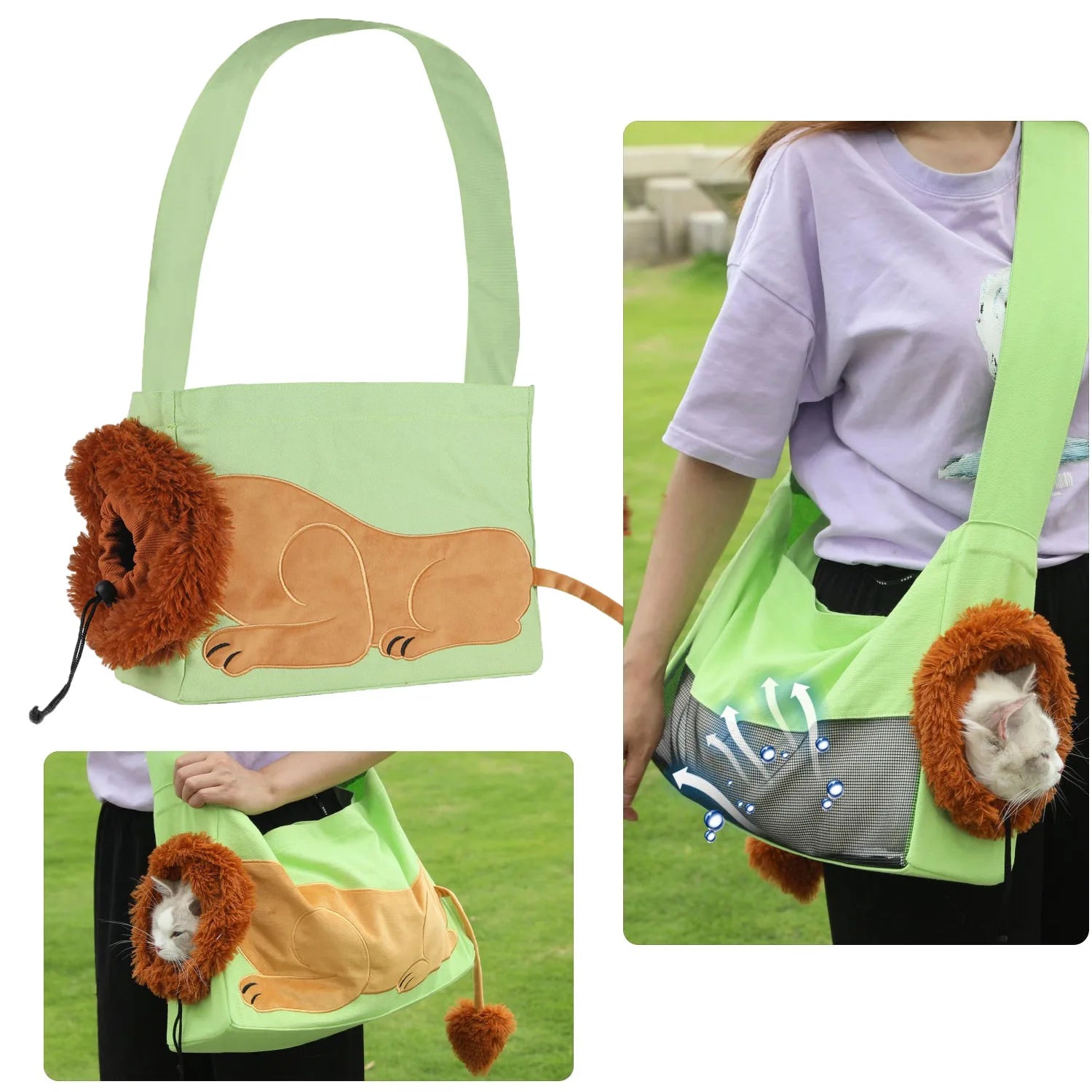 PetBag Creative Animal Pet Tote Bag for Cats and Puppies Shoulder Bag Small Crossbody Bag for Dogs Oasis Select