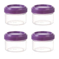 4Pcs 35ml Food Containers With Lids Stackable Plastic Storage Boxes For Sauce Condiment Snacks Kitchen Meal Prep Organization Oasis Select Purple