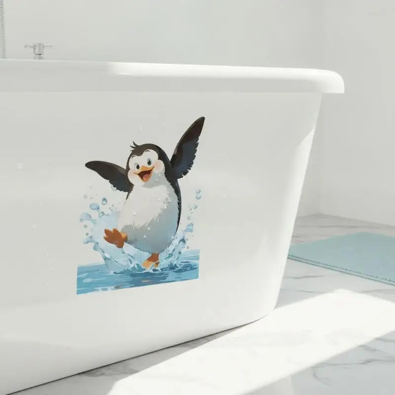 Cute Penguin Waterproof PVC Wall & Bathroom Decal Sticker
