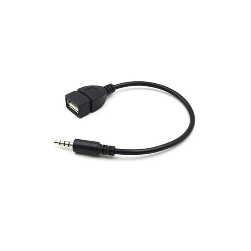 1/2/4/6pcs Car Connection Cable USB Female To Audio AUX Cable USB Flash Drive/Navigation/Stereo AUX Data Adapter Car Accessories Oasis Select 1pcs
