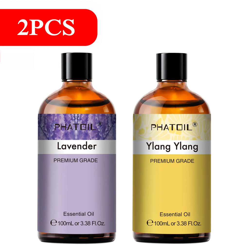 PHATOIL 100ml Pure Essential Oils – Lavender, Eucalyptus & More