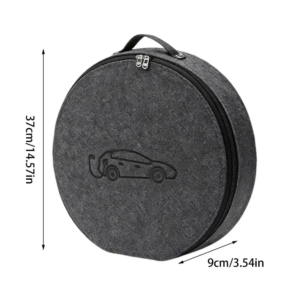EV Charger Storage Bag Weatherproof Felt Vehicle Charging Cord Pouch EV Charger Cable Storage Bag Charging cable storage bag Oasis Select A